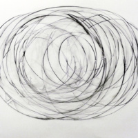Intersections 6, charcoal, pencil, 22 x 26 inches Intersections