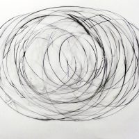 Intersections 6, charcoal, pencil, 22 x 26 inches Intersections