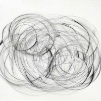 Intersections 7, charcoal, pencil, 22 x 26 
inches