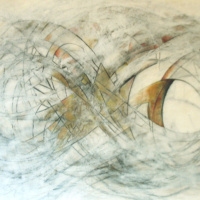 Lost in Infinity 6, Rise Up, charcoal, pencil, oil pastel, 23 x 30 inches