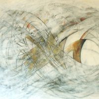 Lost in Infinity 6, Rise Up, charcoal, pencil, oil pastel, 23 x 30 inches