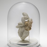 Nature the gentlest mother, 2024, 12K gold-filled wire and silver-plated wire, 10.5 x 8.5 x 8.5”