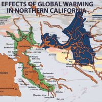 BAYS AND DELTAS-SAN FRANCISCO TO SACRAMENTO, 2018-2020, Digital on canvas 18 x 24 inches