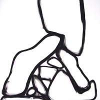 Relational: Untitled Relation Number 3, oil bar on fabriano hot press paper