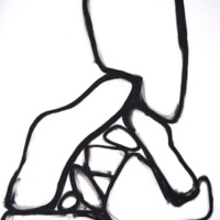 Relational: Untitled Relation Number 3, oil bar on fabriano hot press paper