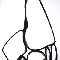 Relational Untitled: Relation Number 5, oil bar on fabriano hot press paper, 22 x 28