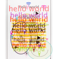 English, 2019, 22” x 16”, Ink and acrylic paint on transparent acetate