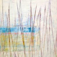 Journal Entry in White, oil pastel, 30 x 23 inches