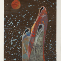 Travelers, 2026, Paint, mixed media on paper