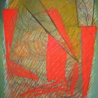 Tempest, 1998, Oil pastel, 30 x 22 inches