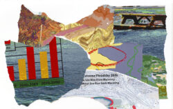TRANSFORMED 11, 2020, Torn paper collage on foam core, 16 x 20 inches
