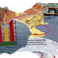 TRANSFORMED 11, 2020, Torn paper collage on foam core, 16 x 20 inches