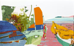 TRANSFORMED 13, 2021, Torn paper collage on foam core, 10 x 16 inches