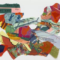 TRANSFORMED 6, 2020, Torn paper collage on foam core, 16 x 20 inches