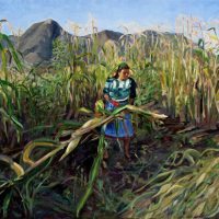 Cutting the Corn, oil on canvas, 19” x 23”, 2011 Cutting the Corn, oil on canvas, 19” x 23”, 2011