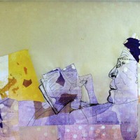 The Jewish Patient, ink, collage, monotype, 18” x 24”, 2013/14 The Jewish Patient, ink, collage, monotype, 18” x 24”, 2013/14