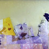 The Jewish Patient, ink, collage, monotype, 18” x 24”, 2013/14 The Jewish Patient, ink, collage, monotype, 18” x 24”, 2013/14