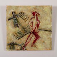 Free Play I 12" x 12" Mixed media on wood Free Play I 12" x 12" Mixed media on wood