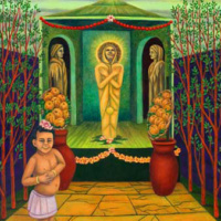 Child at the Shrine, oil paint on canvas, 22" x 32" Child at the Shrine, oil paint on canvas, 22" x 32"