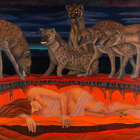 Womb of the Earth, oil paint on canvas, 70" x 50" Womb of the Earth, oil paint on canvas, 70" x 50"