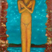 Idol Enshrined, oil paint on canvas, 50" x 96" Idol Enshrined, oil paint on canvas, 50" x 96"