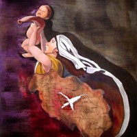 Rape/Yugoslavia, 24" x 36", oil painting Rape/Yugoslavia, 24" x 36", oil painting