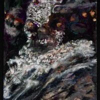 Remains 9, 2020, Acrylic paint, mix mediums, paper, 11 x 14 inches