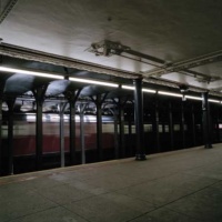 The Passing Train (Red), 30" x 30", Color photograph, 2000 The Passing Train (Red), 30" x 30", Color photograph, 2000