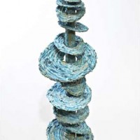 Lotus III detail, 10"x9"x55.5", Clay, Japan Lotus III detail, 10"x9"x55.5", Clay, Japan