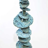 Lotus III detail, 10"x9"x55.5", Clay, Japan Lotus III detail, 10"x9"x55.5", Clay, Japan