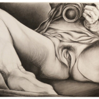 ProjectS_08, charcoal on watercolor paper, 37” x 48”, 2016 ProjectS_08, charcoal on watercolor paper, 37” x 48”, 2016