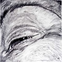 Self Portrait 3, charcoal on paper, 36" x 36", 2007 Self Portrait 3, charcoal on paper, 36" x 36", 2007