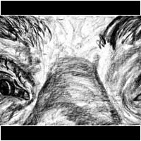 Waiting 1, charcoal on paper, 23" x 57", 2007 Waiting 1, charcoal on paper, 23" x 57", 2007
