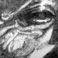 Intelligence, charcaol on paper, 57" x 45", 2003 Intelligence, charcaol on paper, 57" x 45", 2003