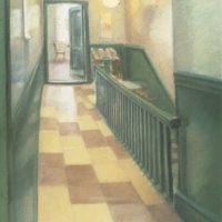 Hallway with Lantern, pastel, 34 1/4 x 22 1/2 inches, 1983 Hallway with Lantern, pastel, 34 1/4 x 22 1/2 inches, 1983