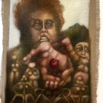 Even in the Garden, Banshee, oil on burlap, 25 x 35 inches