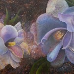 Cosmic Camellias-24x36" Gallery Wrapped Oil on Canvas Oil Painting by the artist, Mary Ahern