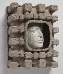 Sanctuary Portrait 1 (CP-P001) Cast paper, molded-cardboard, 7 x 12.75 x 7"